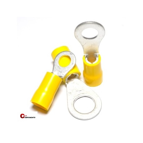 Końcówka oczkowa izolowana PVC 2,5-6 mm2 żółty / 1000 szt.