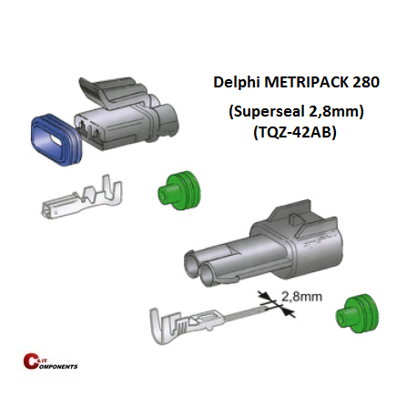 Delphi METRIPACK 280 - 2 PIN - Zestaw