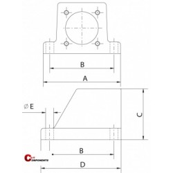 Adapter metal - TM178-90